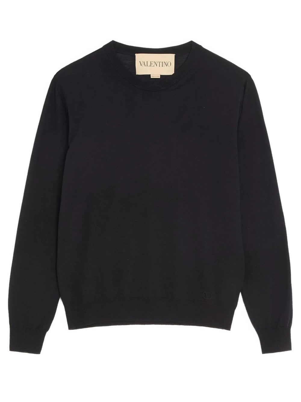 Valentino Garavani Men's Black Valentino Wool Sweater With Vlogo Embroidery