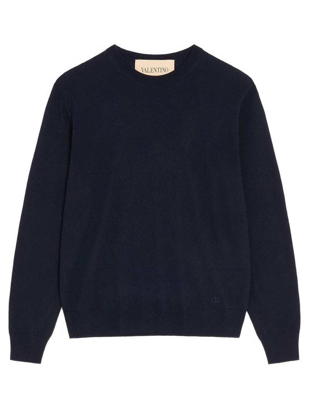 Valentino Garavani Men's Blue Valentino Wool Sweater With Vlogo Embroidery