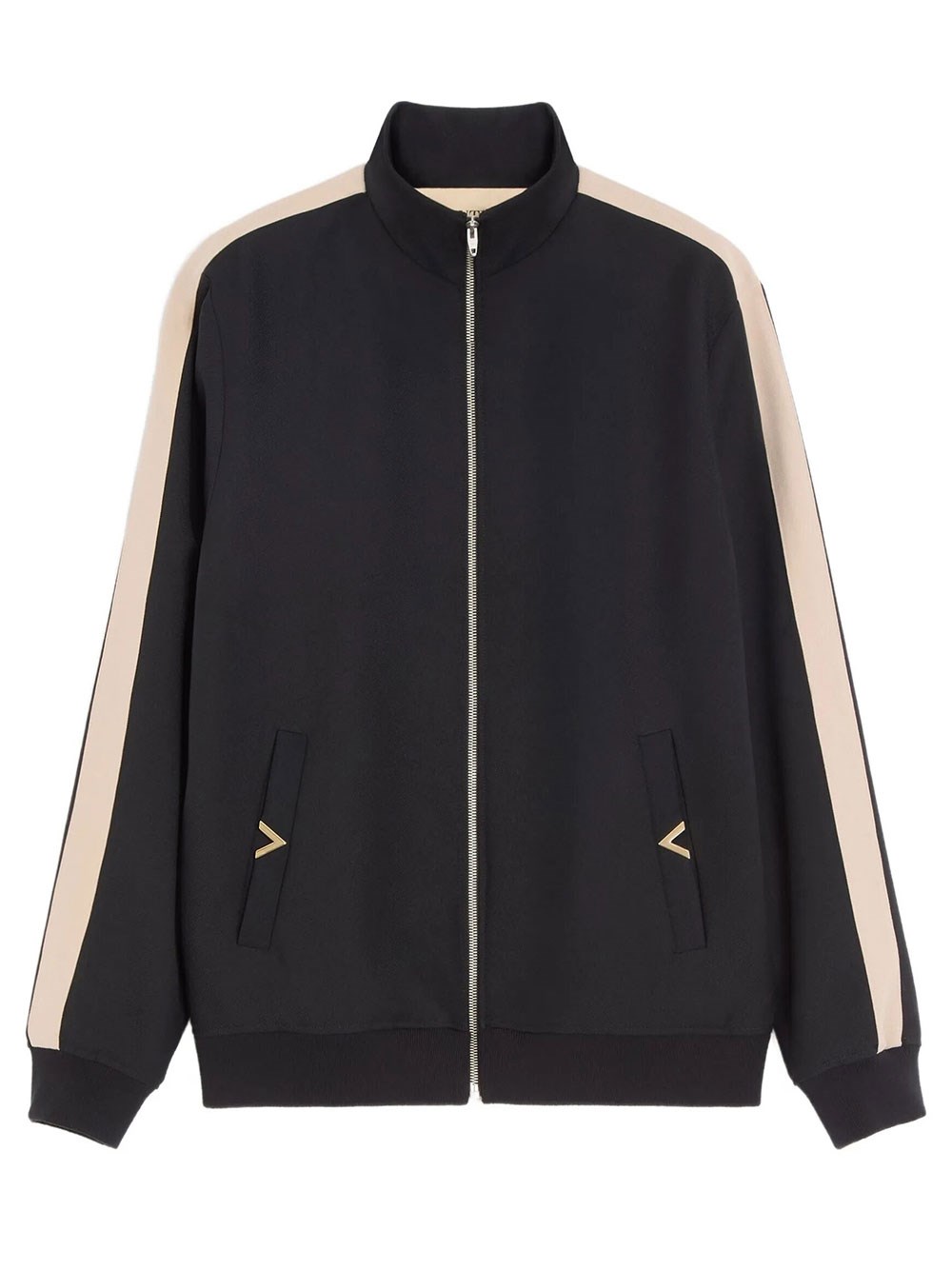 Valentino Garavani Men's Black Valentino Nylon Hoodie With Vgold