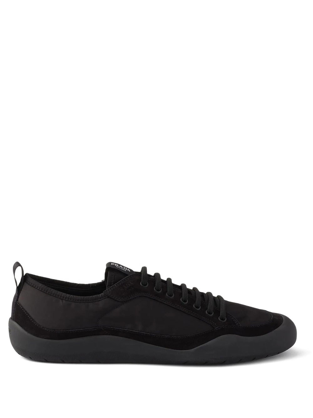 Prada Men's Black Sneakers Speedrock In Re-Nylon And Suede