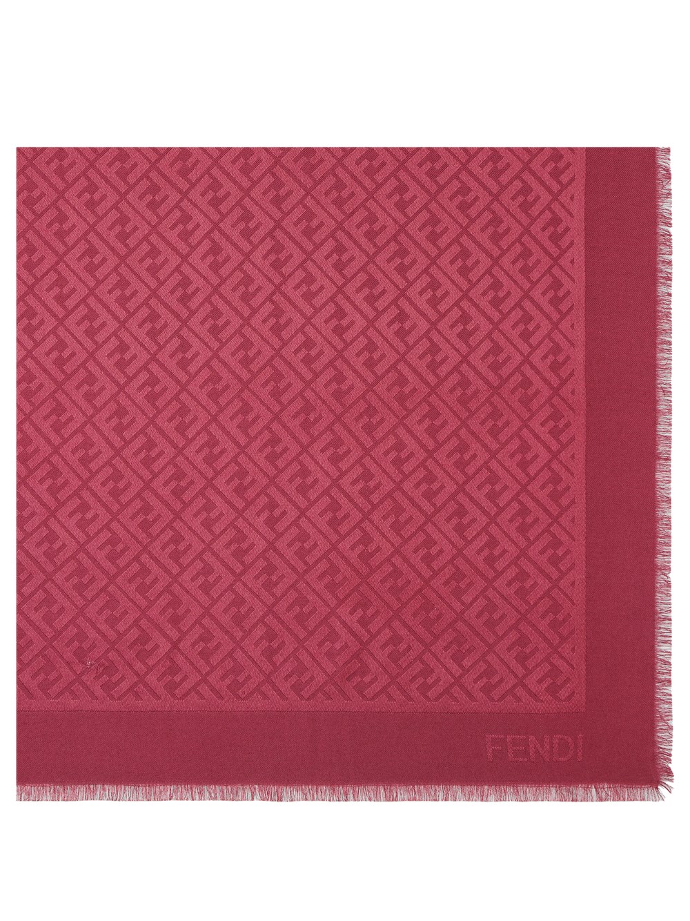 Fendi Women's Red Silk And Wool Shawl