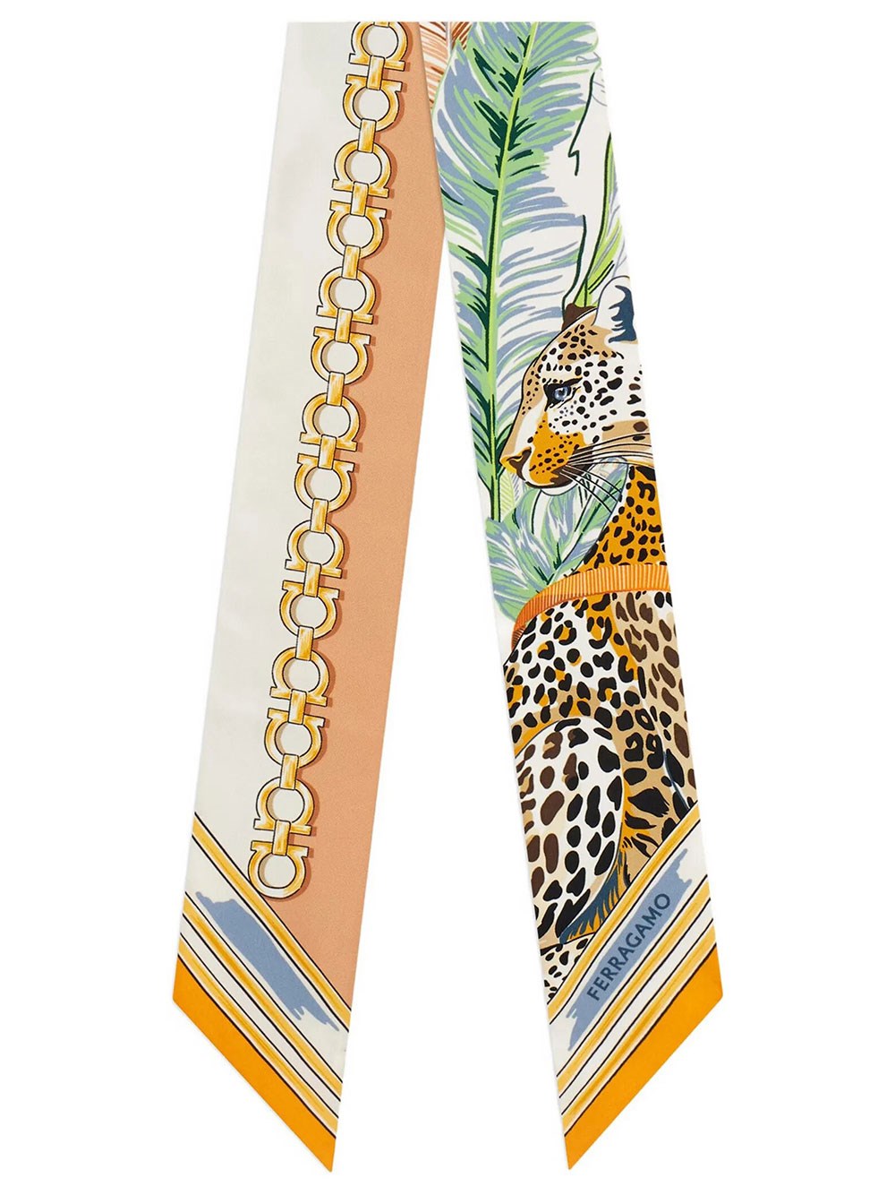 Ferragamo Women's Yellow & Orange Salvatore Mini Bandeau In Silk With Felini Print I