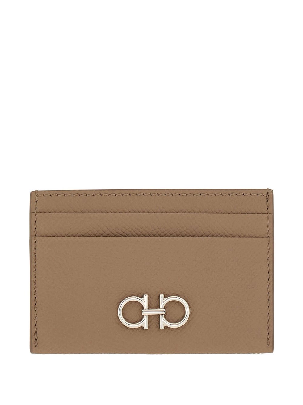 Ferragamo Women's Grey Gancini Credit Card Holder