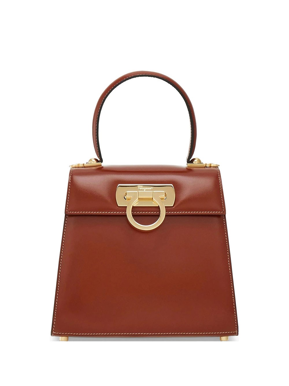 Ferragamo Women's Brown Iconic Top Handle Small Bag