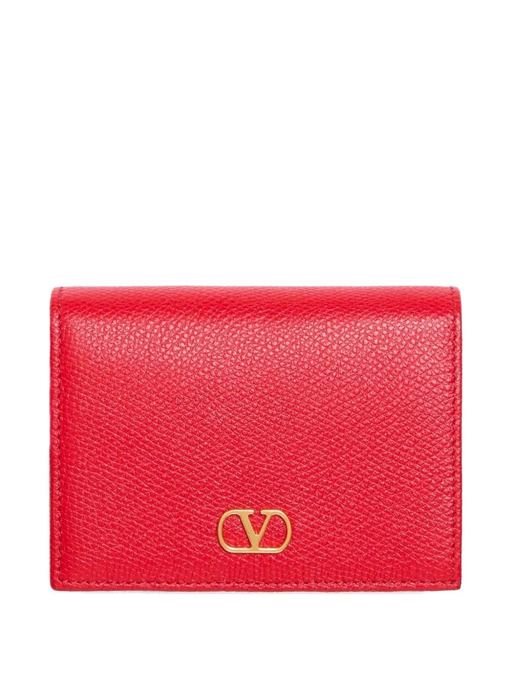 Valentino Garavani Women's Red Vlogo Signature Calf Leather Wallet