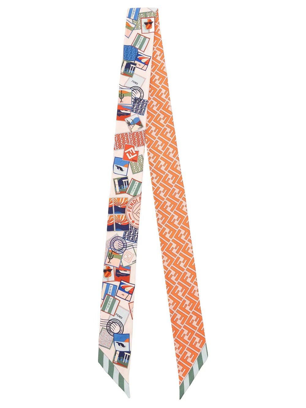 Fendi Women's Multi Color Printed Silk Bandeau