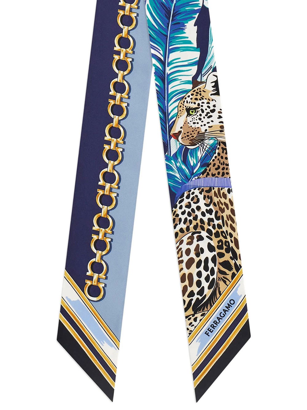 Ferragamo Women's Blue Mini Animal Print Bandeau