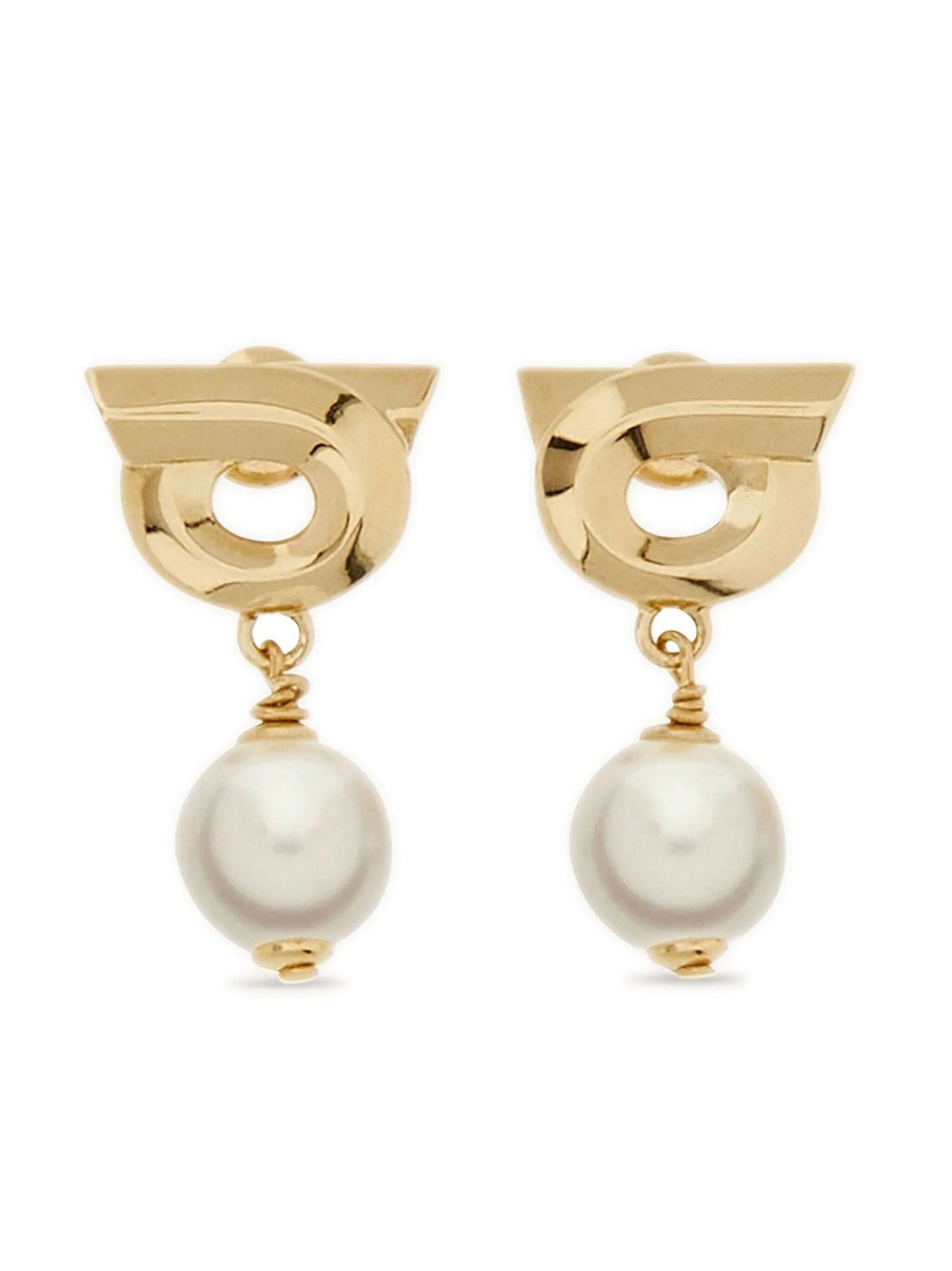 Ferragamo Women's Metallic New Gancini Earrings