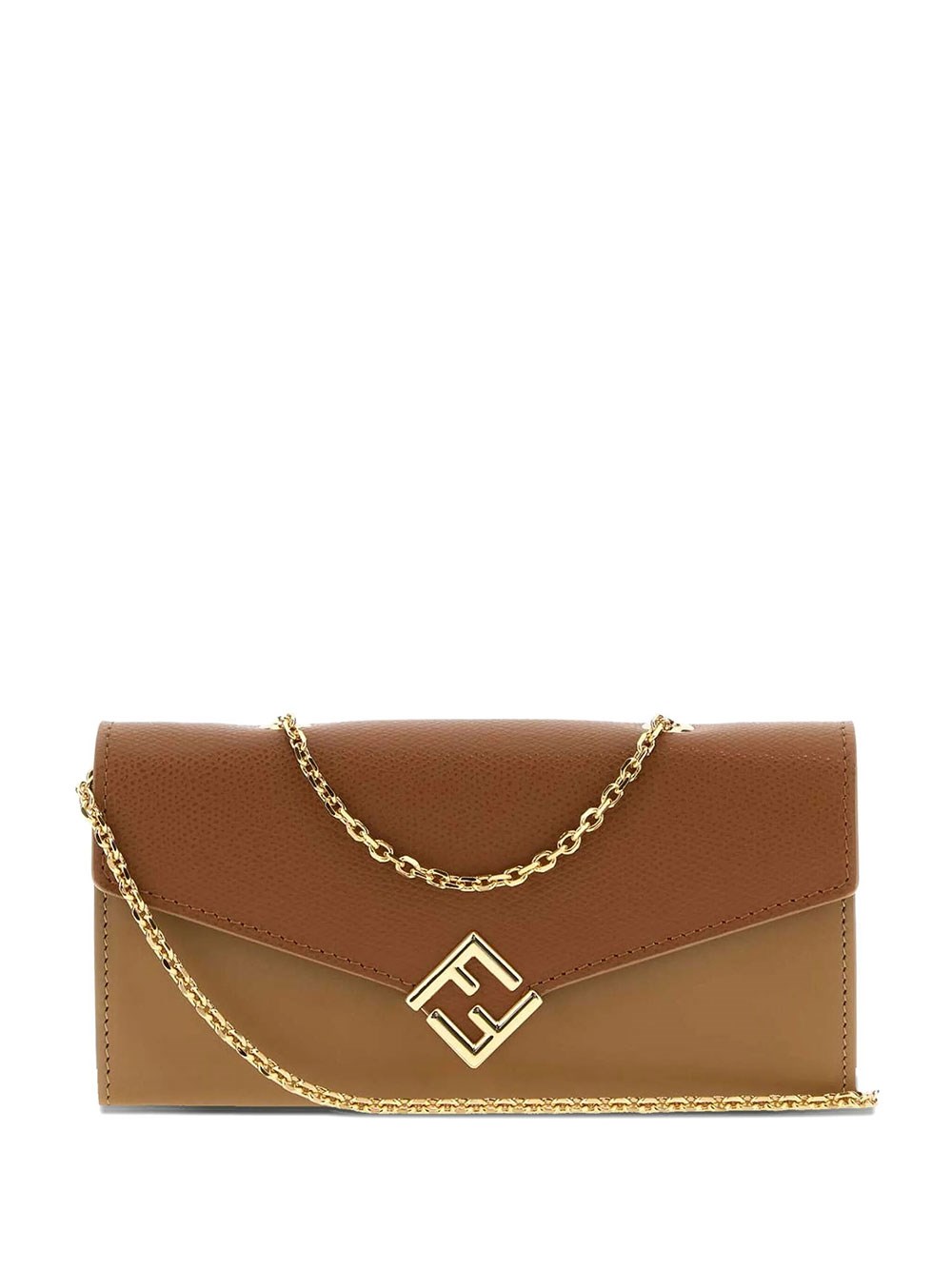 Fendi Wallet With Chain Ff Diamonds In Nude