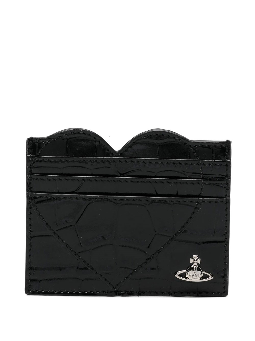 Vivienne Westwood Card Holder Heart In Black