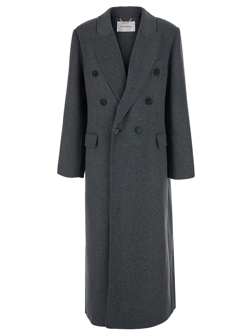 Victoria Beckham Women's Grey Double-Breasted Coat
