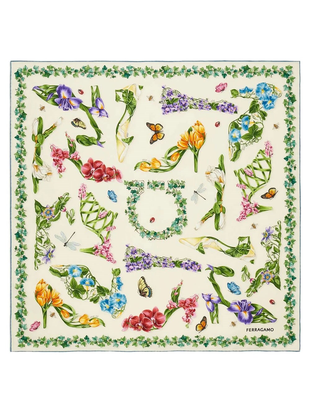 Ferragamo Women's Nude & Neutrals Eden Shoes Silk Scarf