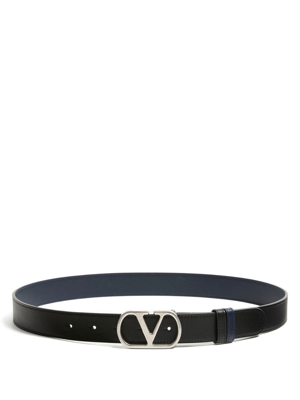 Valentino Garavani Men's Black Reversible Vlogo Signature 30Mm Leather Belt