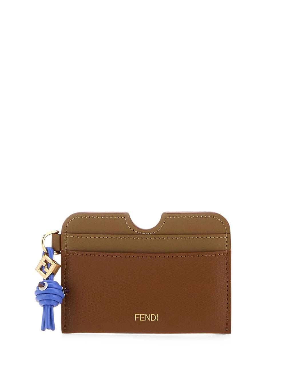Fendi Women's Nude & Neutrals Ff Diamonds Leather Card Case