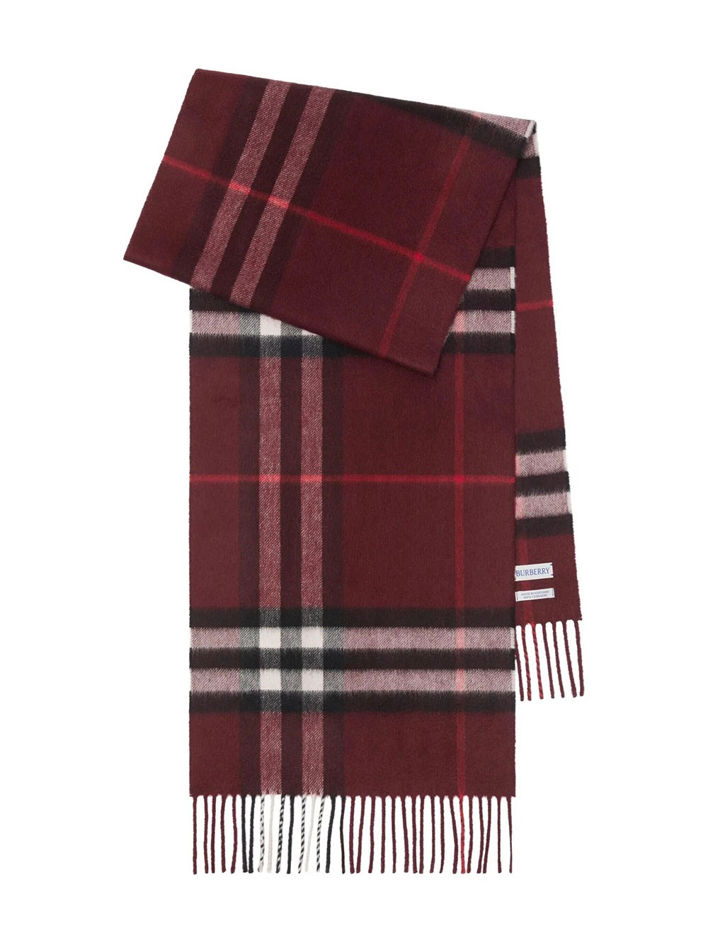 Burberry Donna Rosso Sciarpa "Check" - Immagine 3