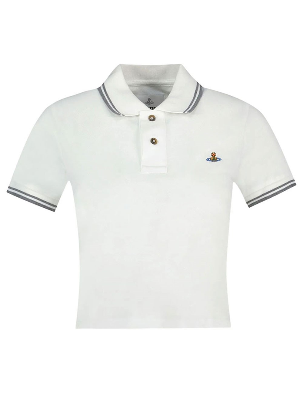 Vivienne Westwood Women's White Polo Mini Classic With Orb Embroidery