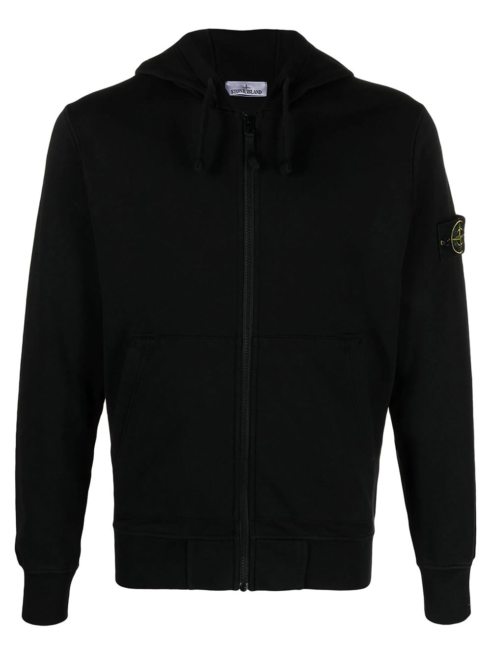 Stone Island Hoodie With Zip And Hood In Black