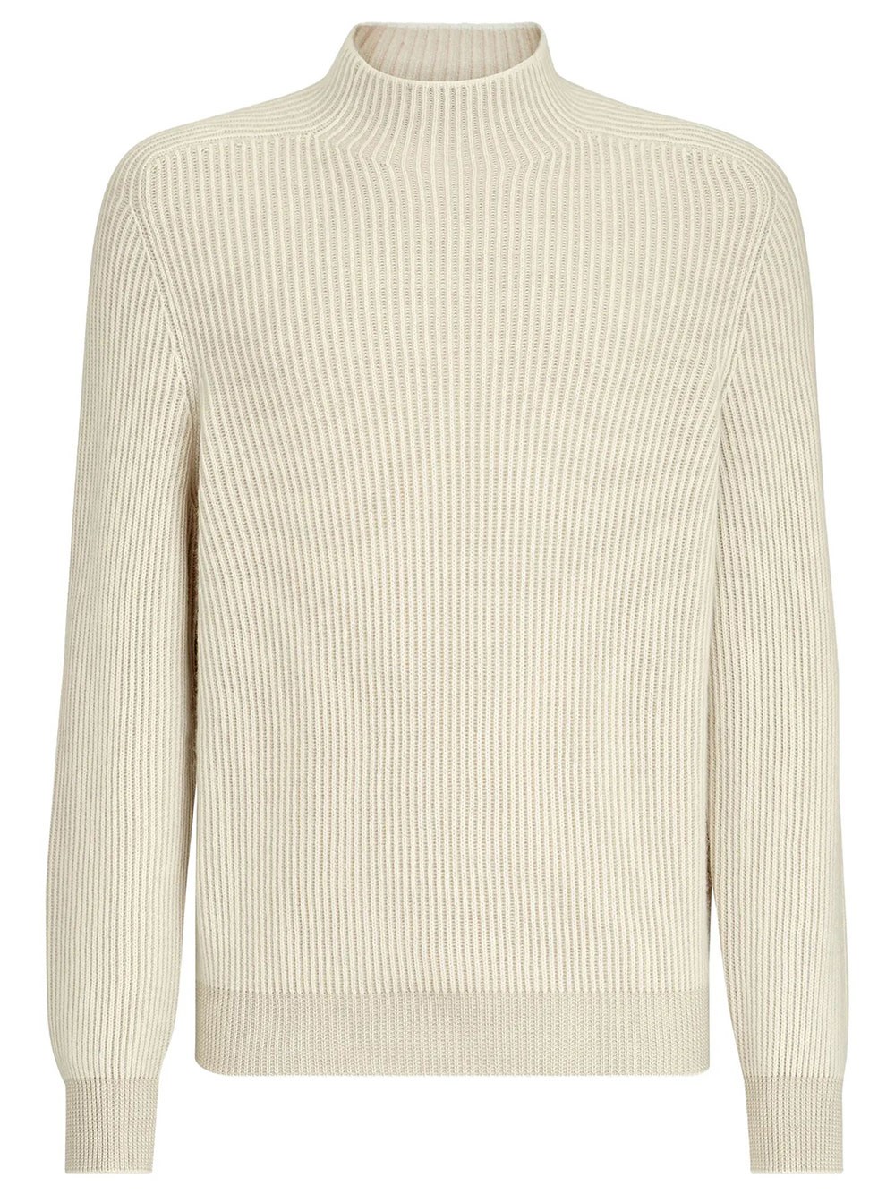 Brunello Cucinelli Men's Nude & Neutrals English Ribbed Cashmere Turtleneck Sweater