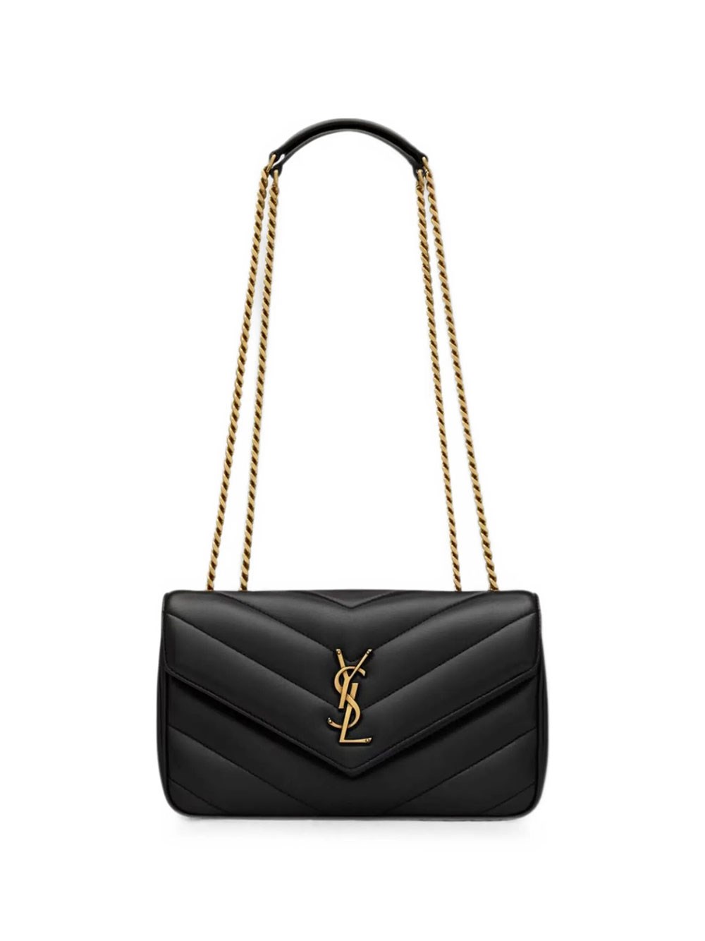 Saint Laurent Women's Black Loulou Small In Quilted Leather