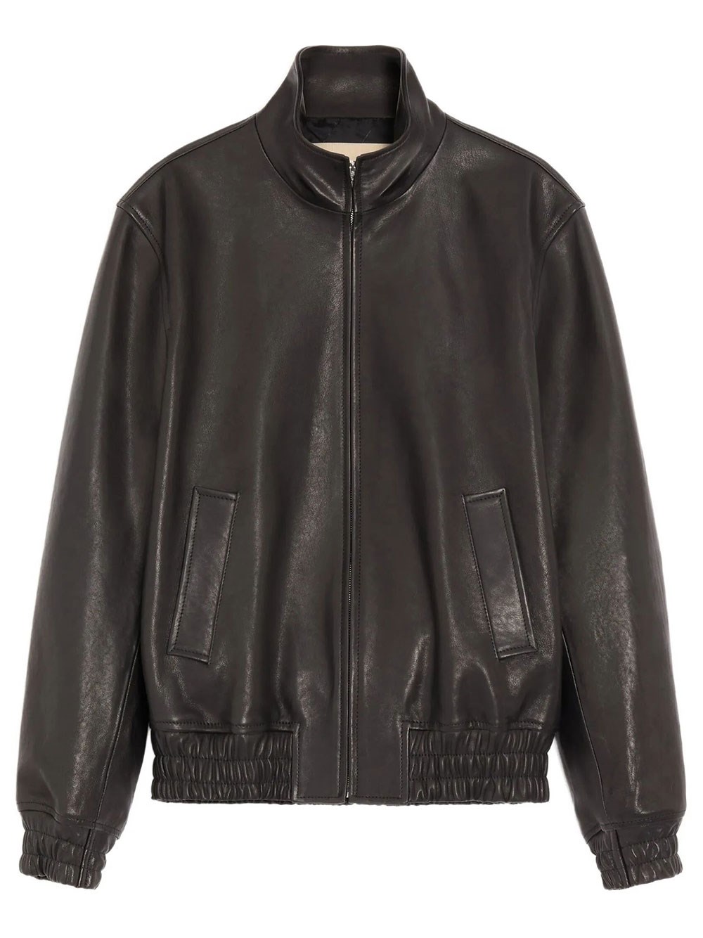 Valentino Garavani Men's Black Valentino Leather Jacket