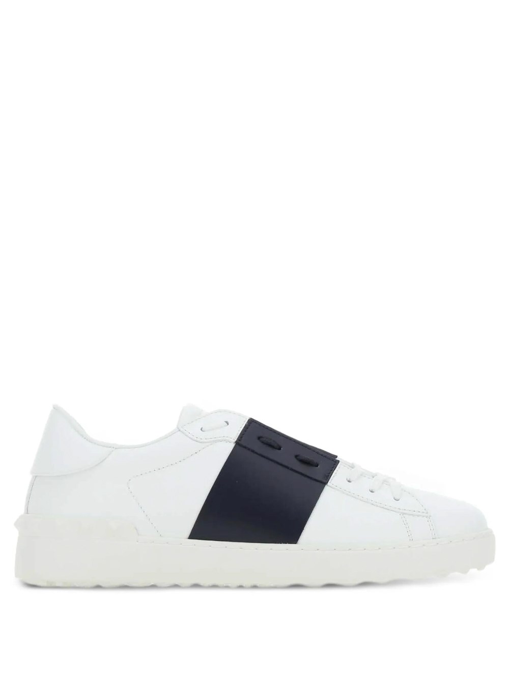 Valentino Garavani Men's White Sneakers Open In Calf Leather