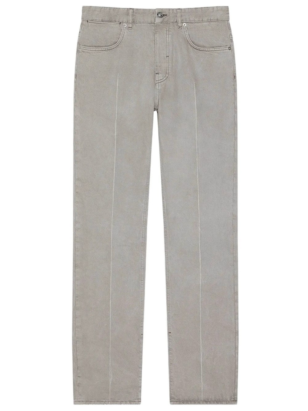 Givenchy Gray Straight-fit Jeans With Folded Effect