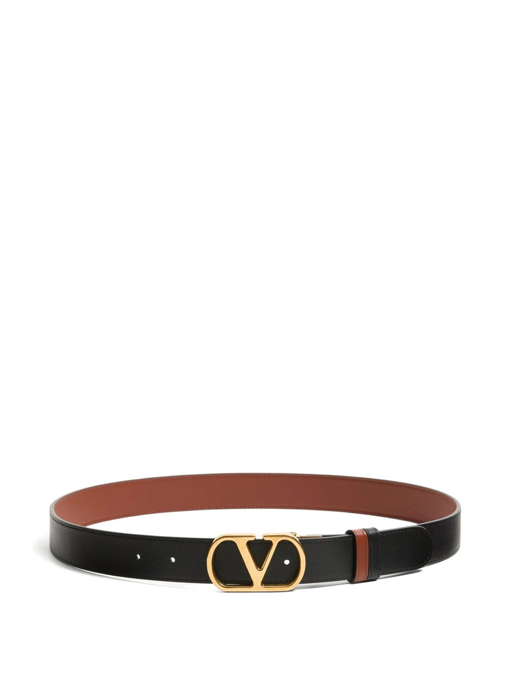 Valentino Garavani Men's Black Reversible Vlogo Signature Belt In Glossy Calf Leat