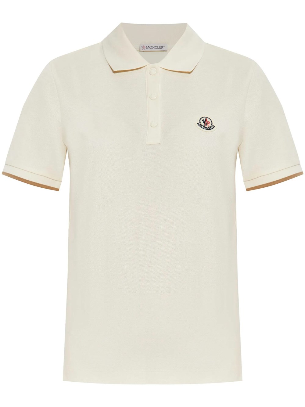 Moncler Women's Nude & Neutrals Polo In Piqué With Logo Patch