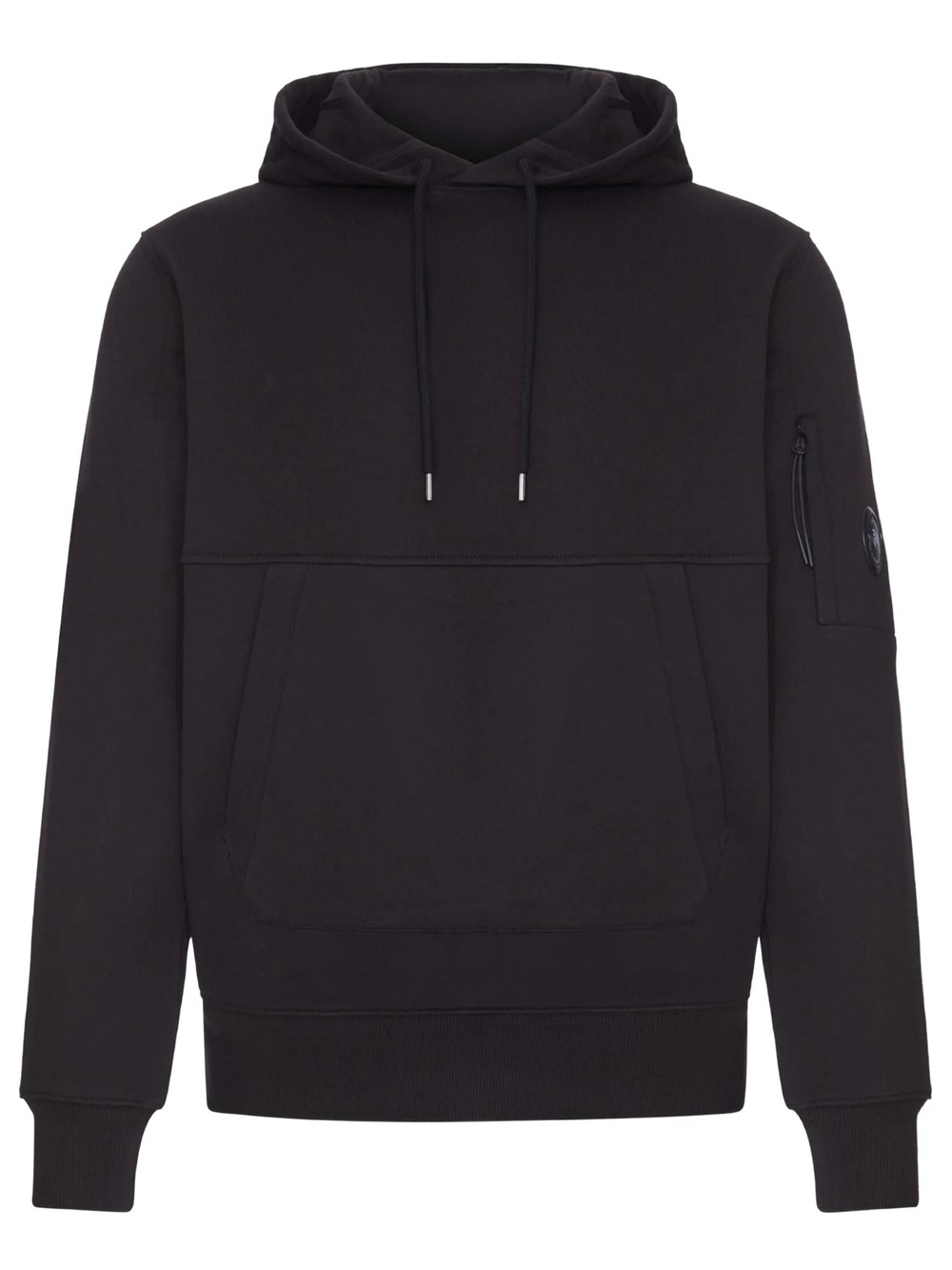C.p. Company Men's Black C. P. Company Fleece Hoodie With Lens