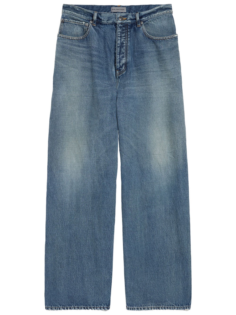 Balenciaga Baggy Jeans In Organic Japanese Denim In Blue