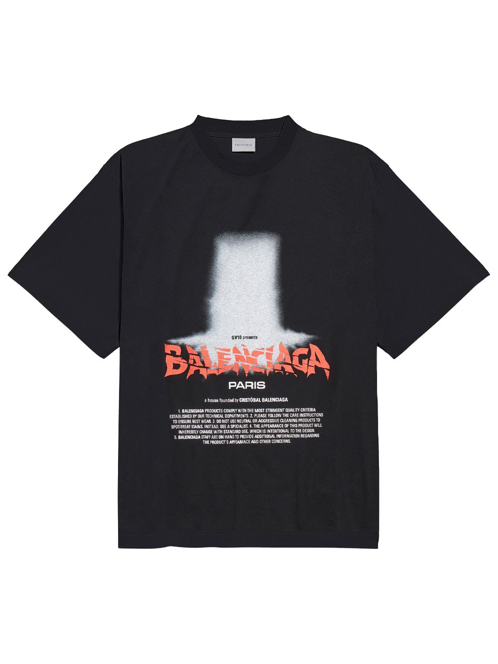 Balenciaga T-shirt The Door Oversize In Jersey Dry In Black