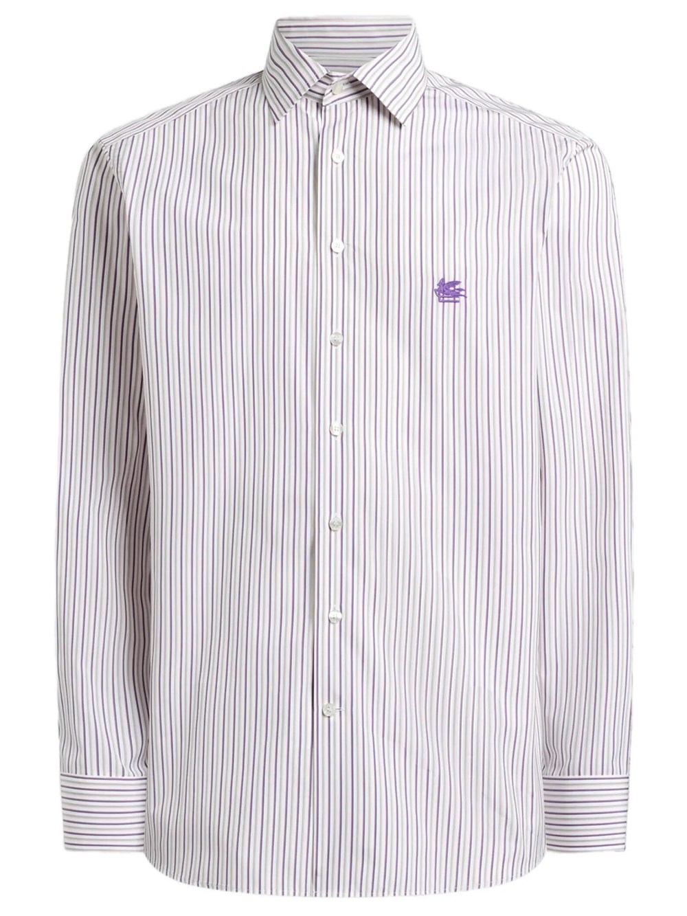 Etro Men's Multi Shirt Logo Rome With Striped Print
