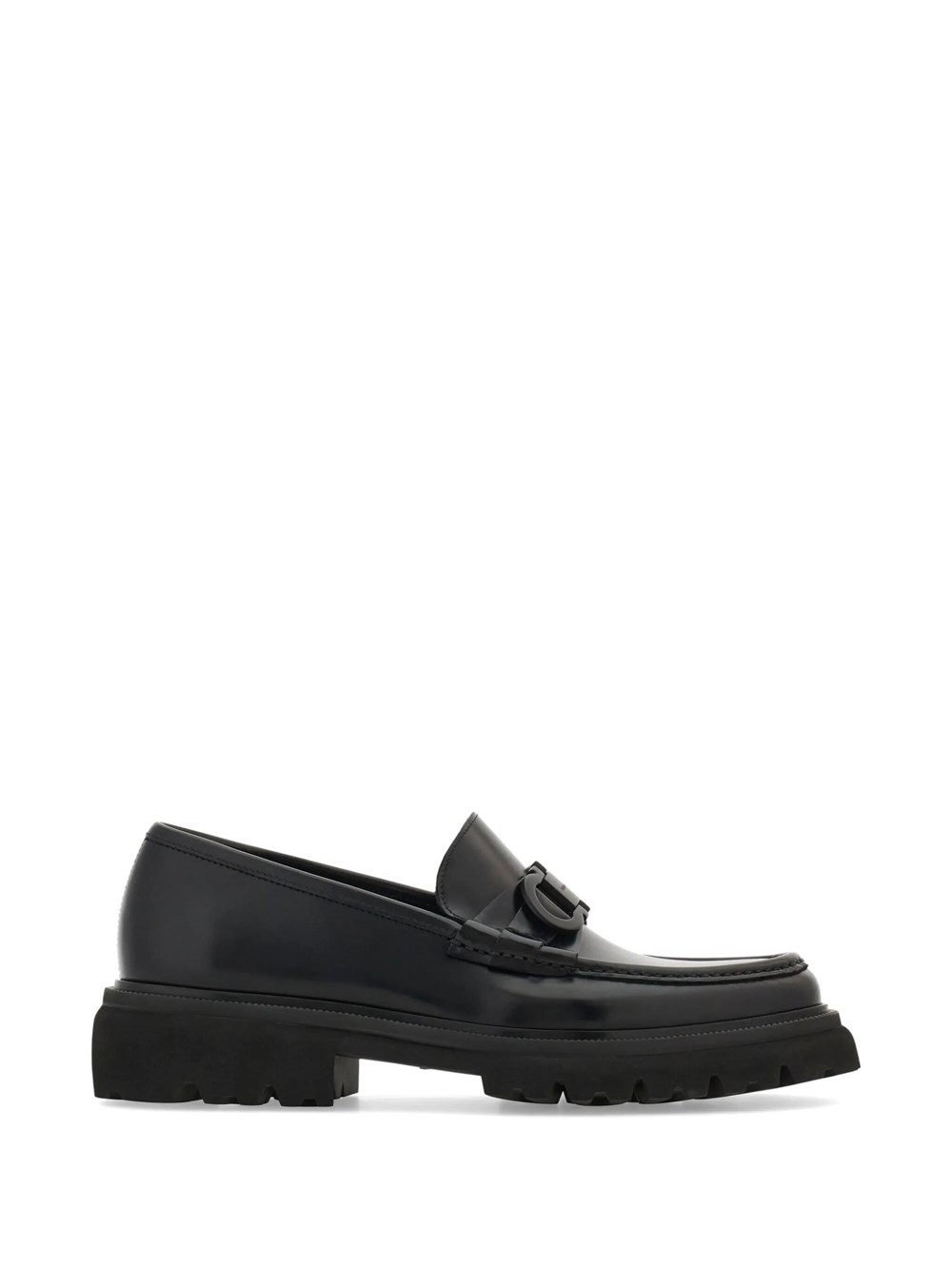 Ferragamo Men's Black Salvatore Gancini Loafers