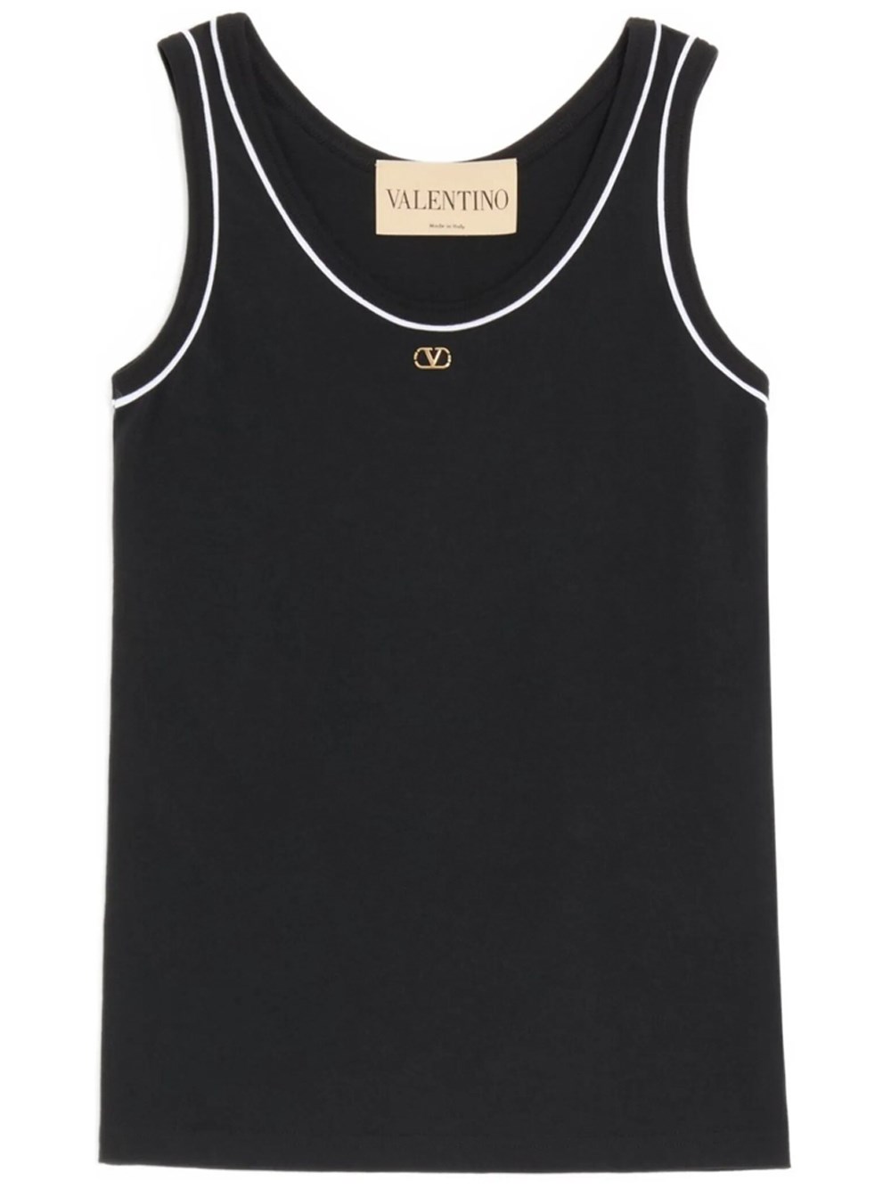Valentino Garavani Women's Black Cotton Jersey Top