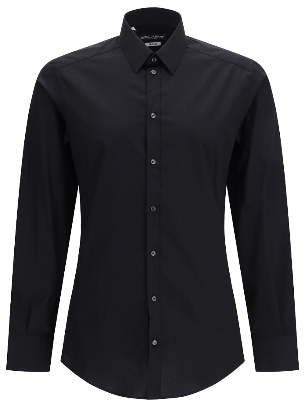 Dolce & Gabbana Men's Black Stretch Poplin Shirt