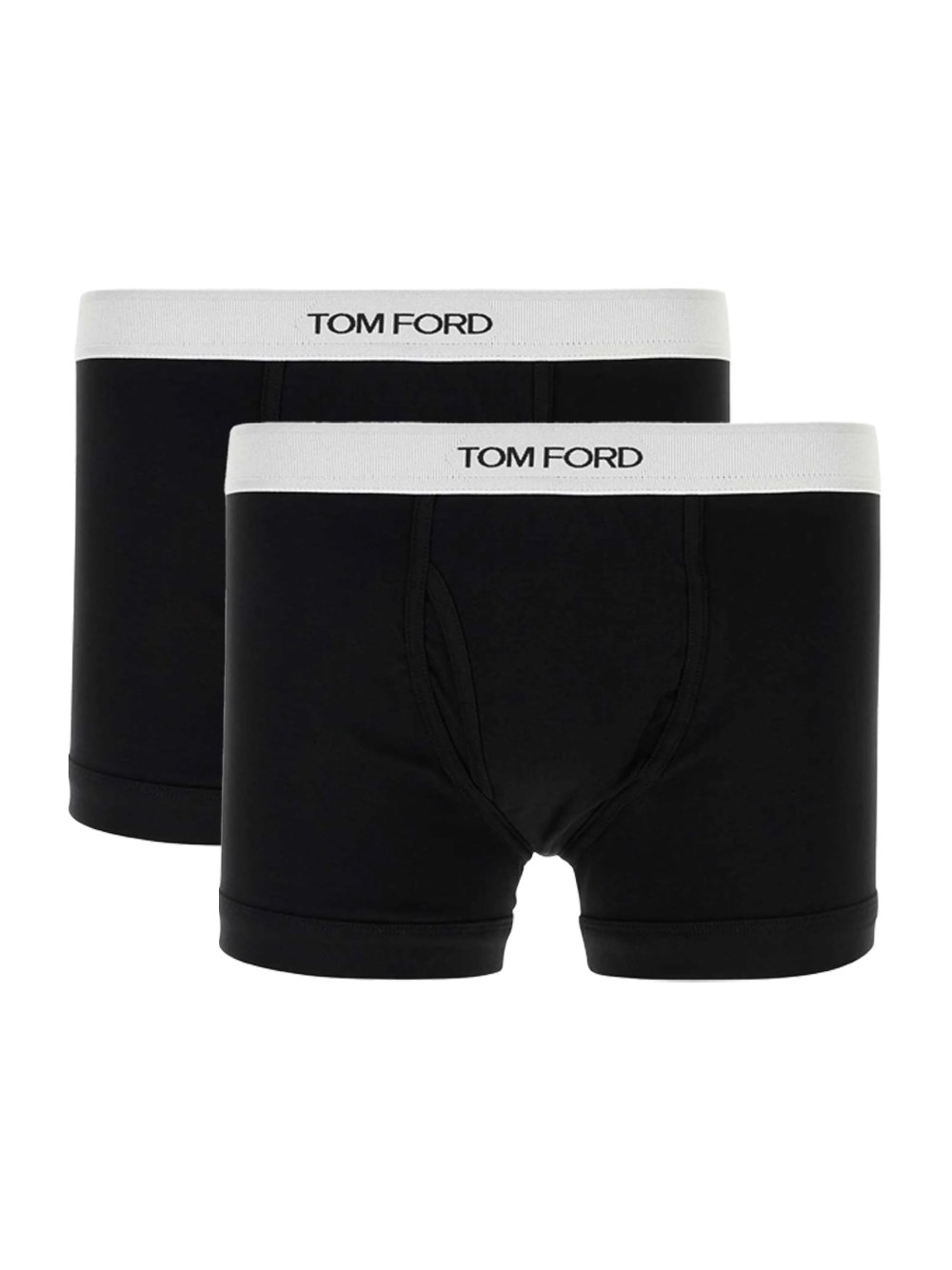 Tom Ford Men's Black Set Of 2 Cotton Boxers With Logo Elastic