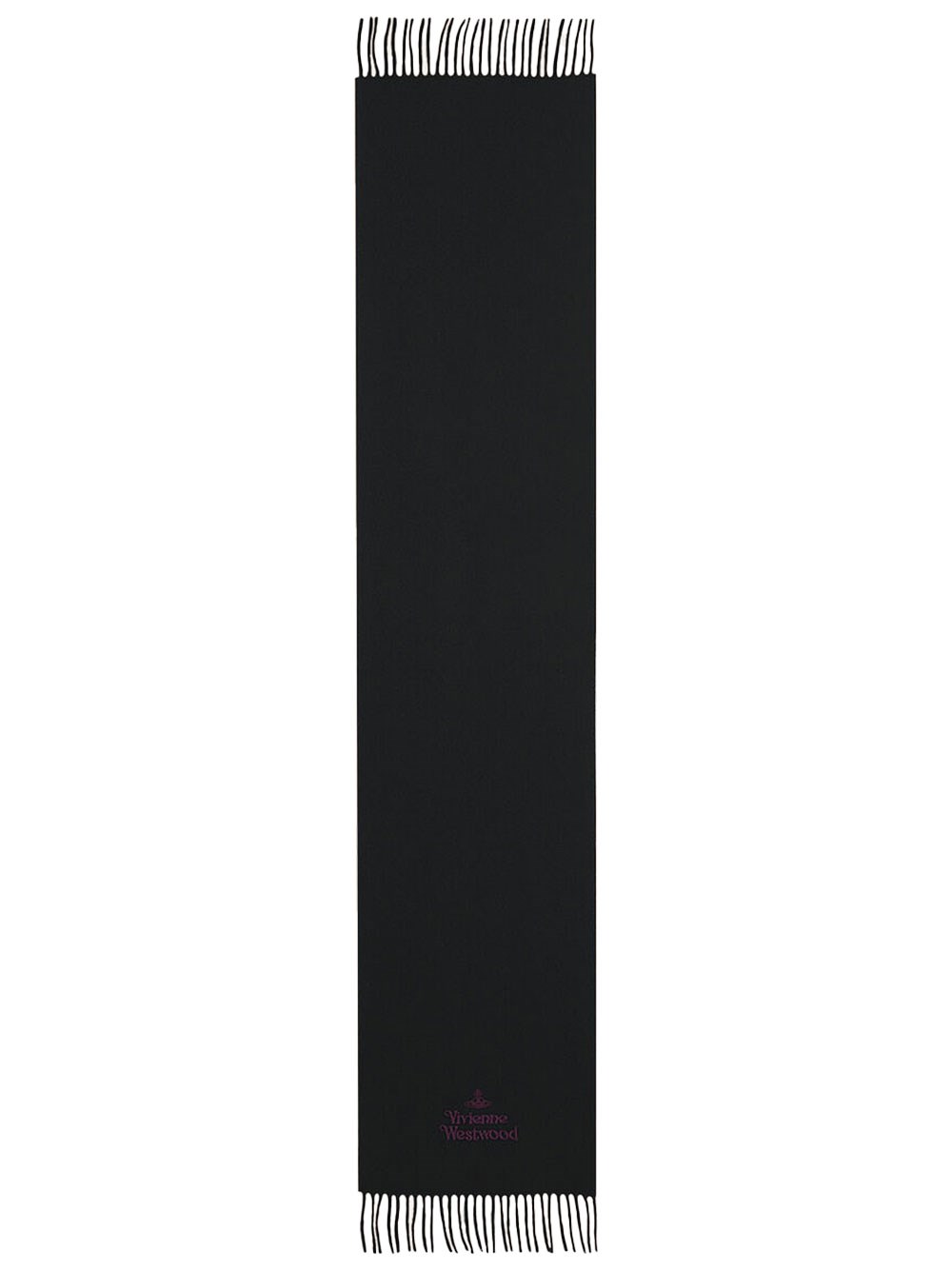 Vivienne Westwood Women's Black Embroidered Wool Scarf