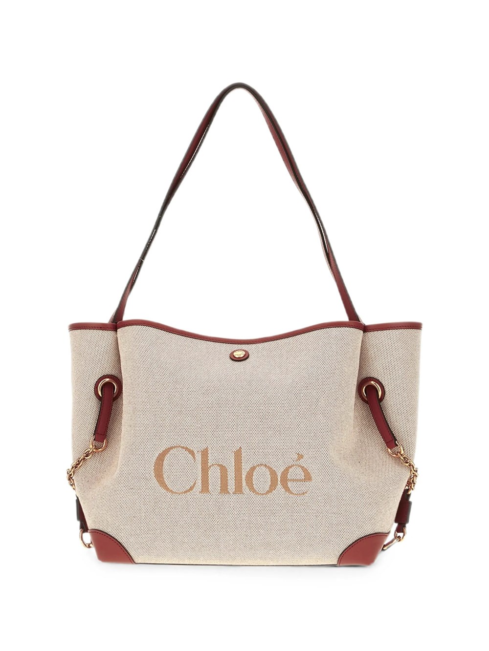Chloé Women's Nude & Neutrals Clover Bag In Canvas To Carry In Two Ways