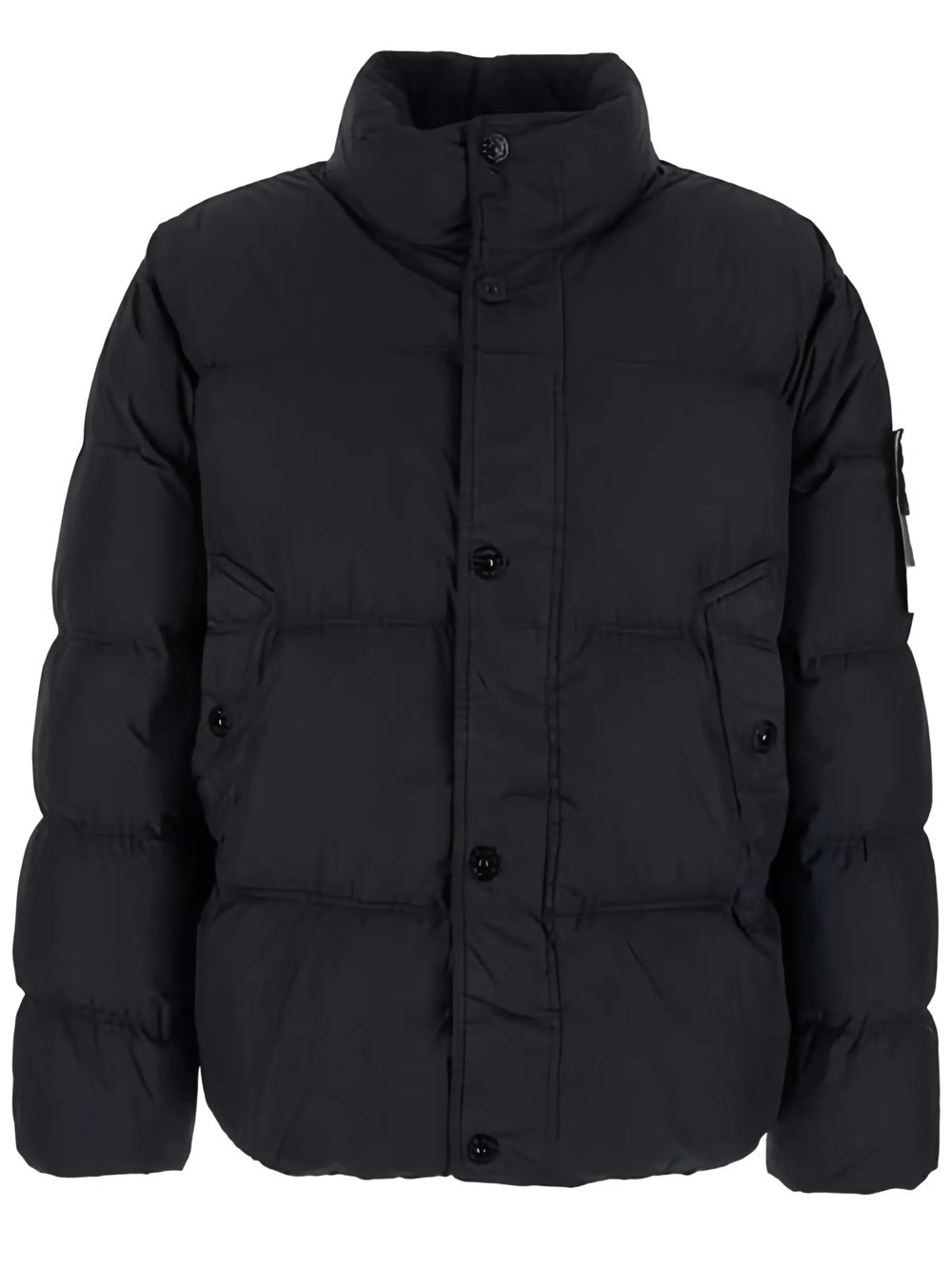 Stone Island Men's Black Water-Repellent And Wind-Resistant Down Jacket