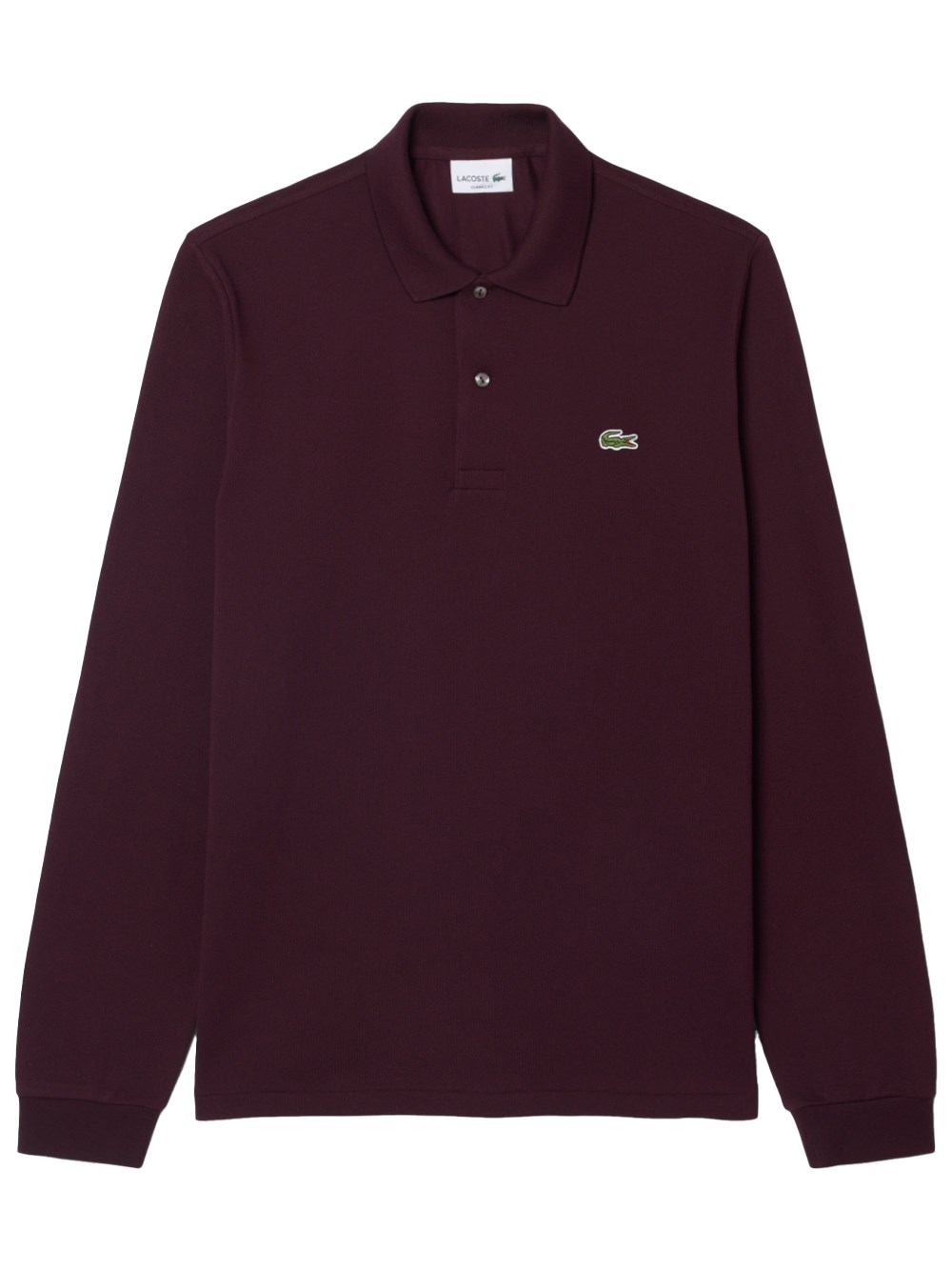 Lacoste Polo Dal Taglio Classico A Maniche Lunghe L.12.12 Original In Marrone