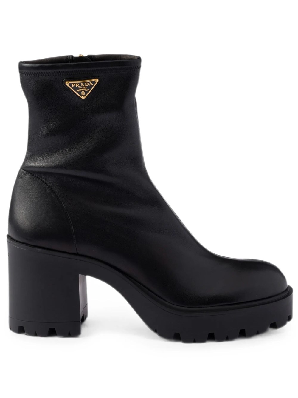 Prada Women's Black Leather Ankle Boots