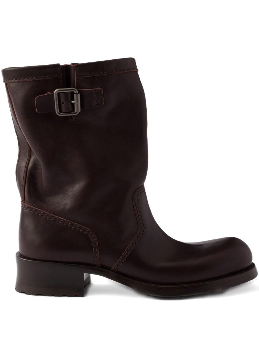 Prada Women's Brown Leather Ankle Boots