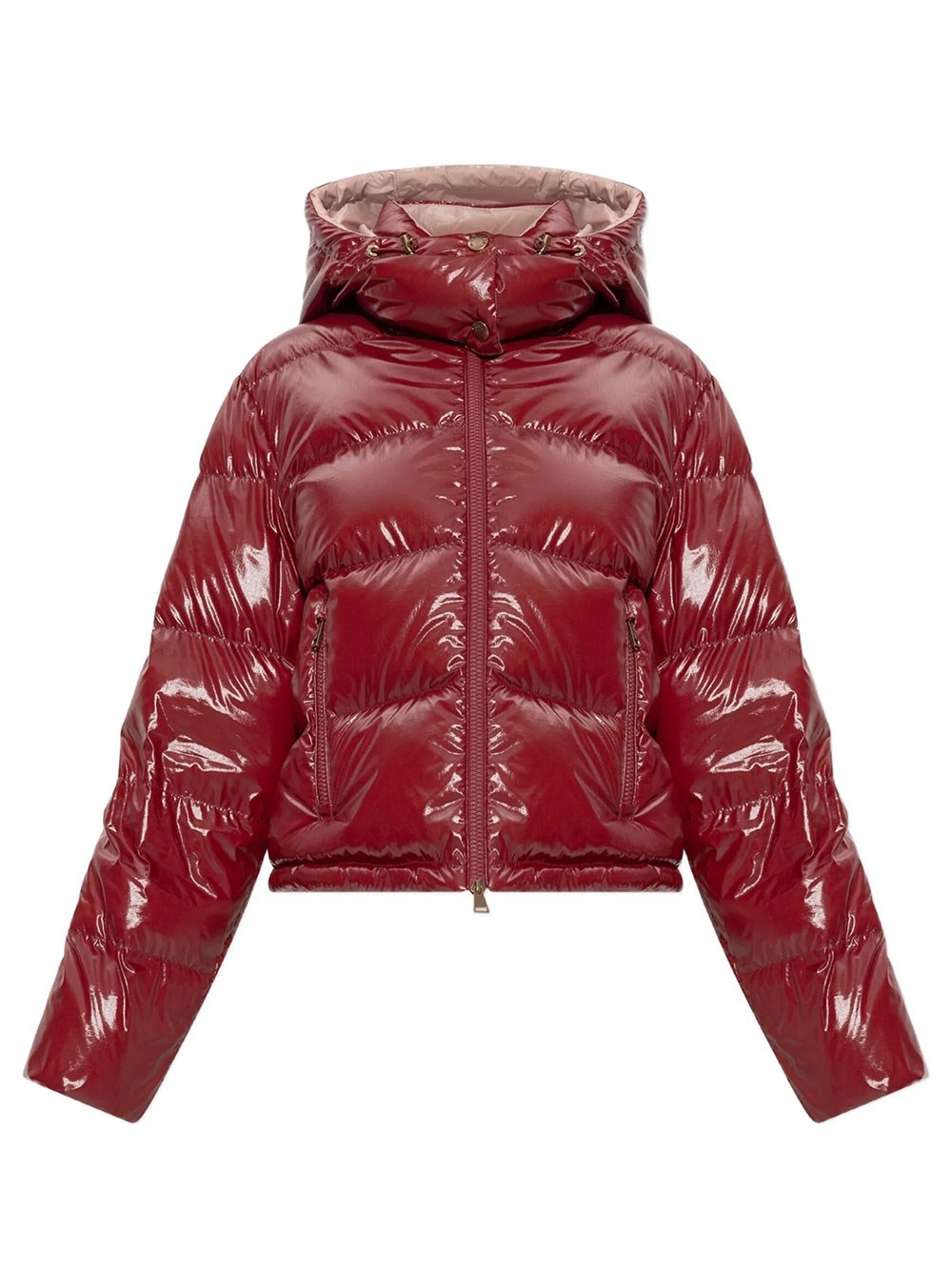 Moncler Women's Red Short Nylon Niveole Puffer