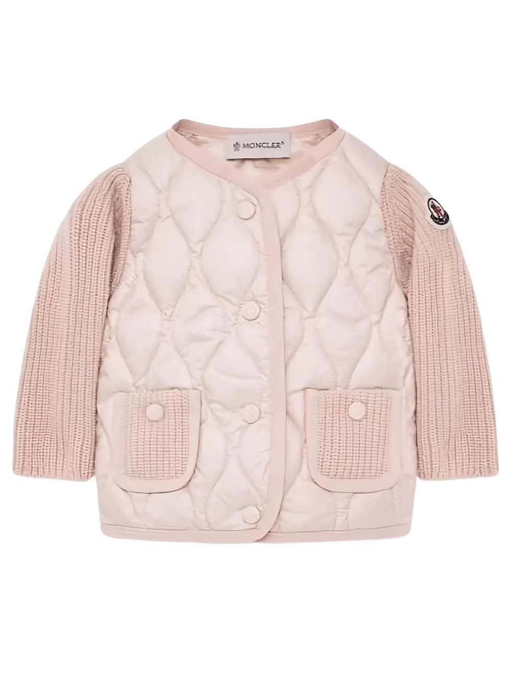 Moncler Kids Girls Pink & Purple Padded Cardigan
