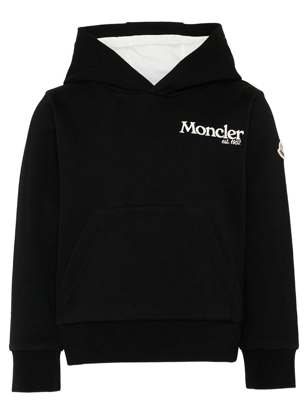 Moncler Kids Boys Black Hoodie With Logo