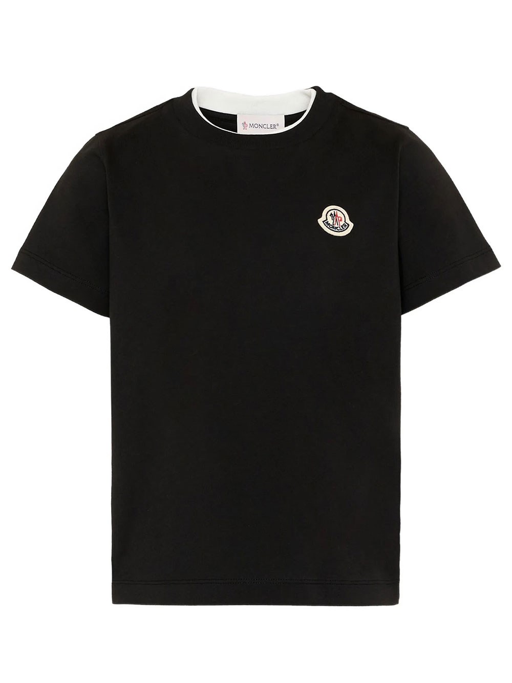 Moncler Kids Boys Black Short Sleeve T-Shirt With Logo