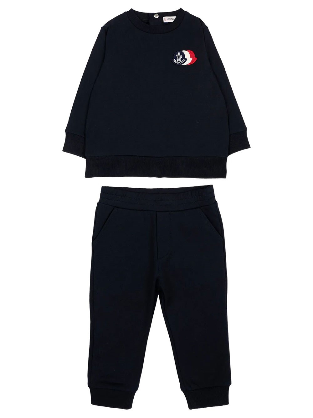 Moncler Kids Boys Blue Knit Set