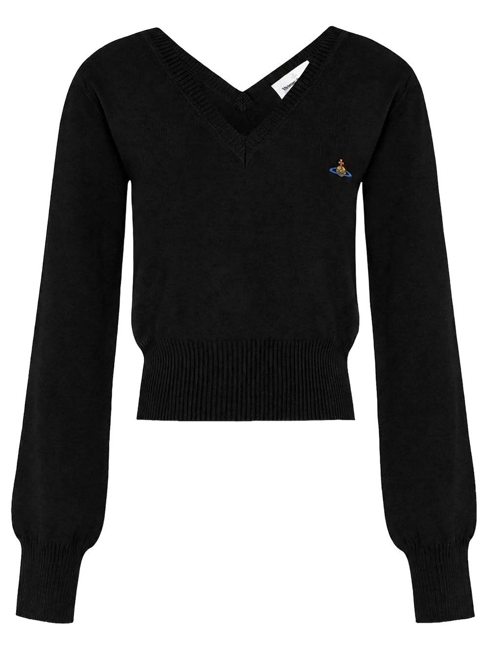 Vivienne Westwood Women's Black Sweater Bea With V-Neck In Cashmere Blend
