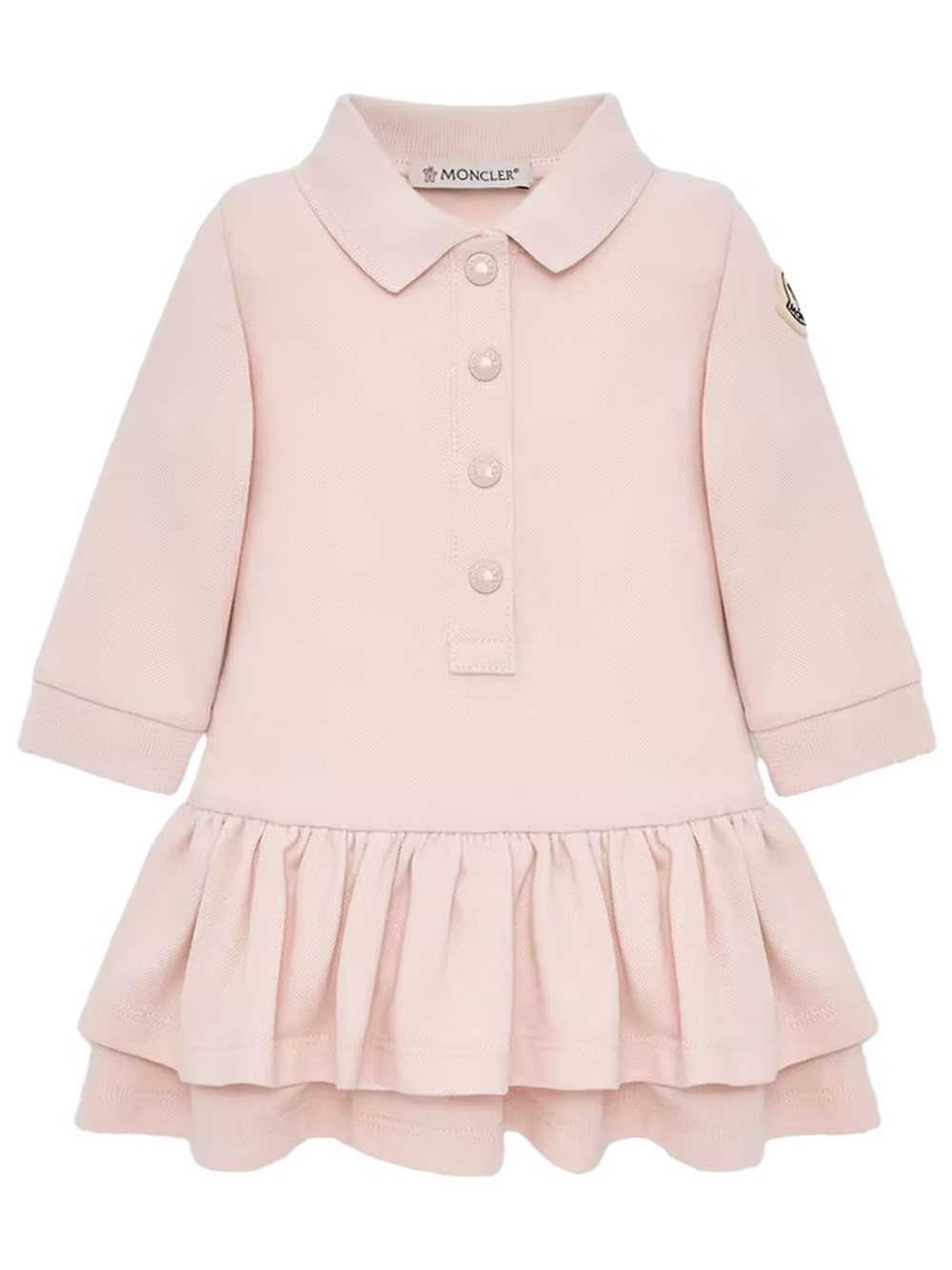Moncler Kids Girls Pink & Purple Piqué Cotton Dress