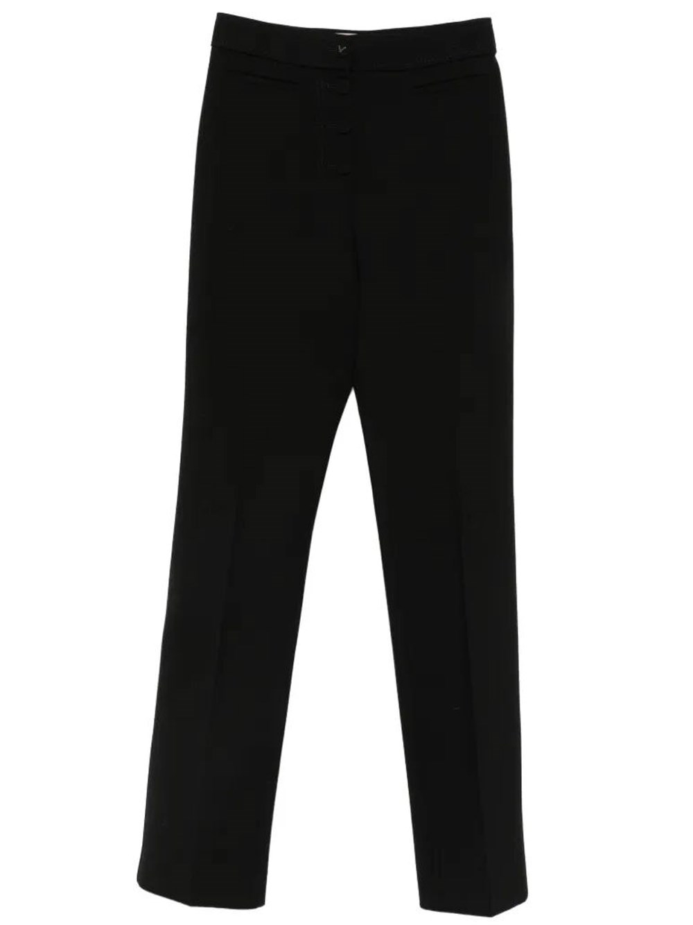 Valentino Garavani Women's Black Wool Pants With Straight Leg